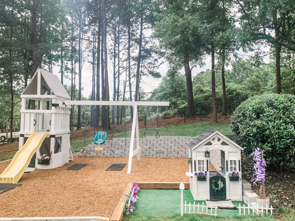 Swing Set and Playhouse
