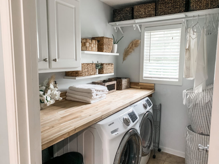 Farmhouse Laundry Room Featured in Wedding Chicks - Ten Point Floral Design